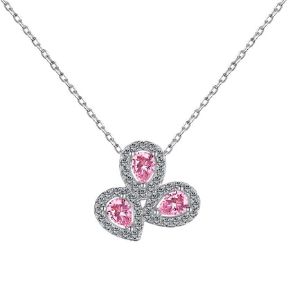 [Glimmer Jewelry]エレガントな花形ペアカットネックレス