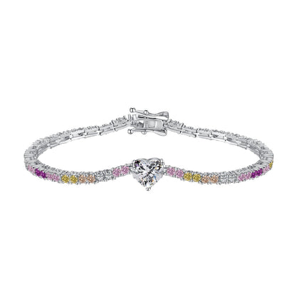 [Glimmer Jewelry]Delicate Romantic Heart Shape Lover Bracelet
