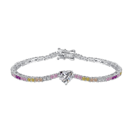 [Glimmer Jewelry]Delicate Romantic Heart Shape Lover Bracelet