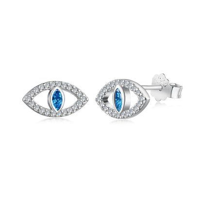 [Glimmer Jewelry]ブルーデビルアイズ中空スタッドピアス