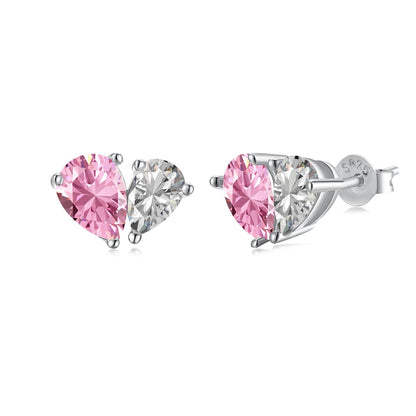 [Glimmer Jewelry]Dazzling Elegant Heart Cut Lover Earrings