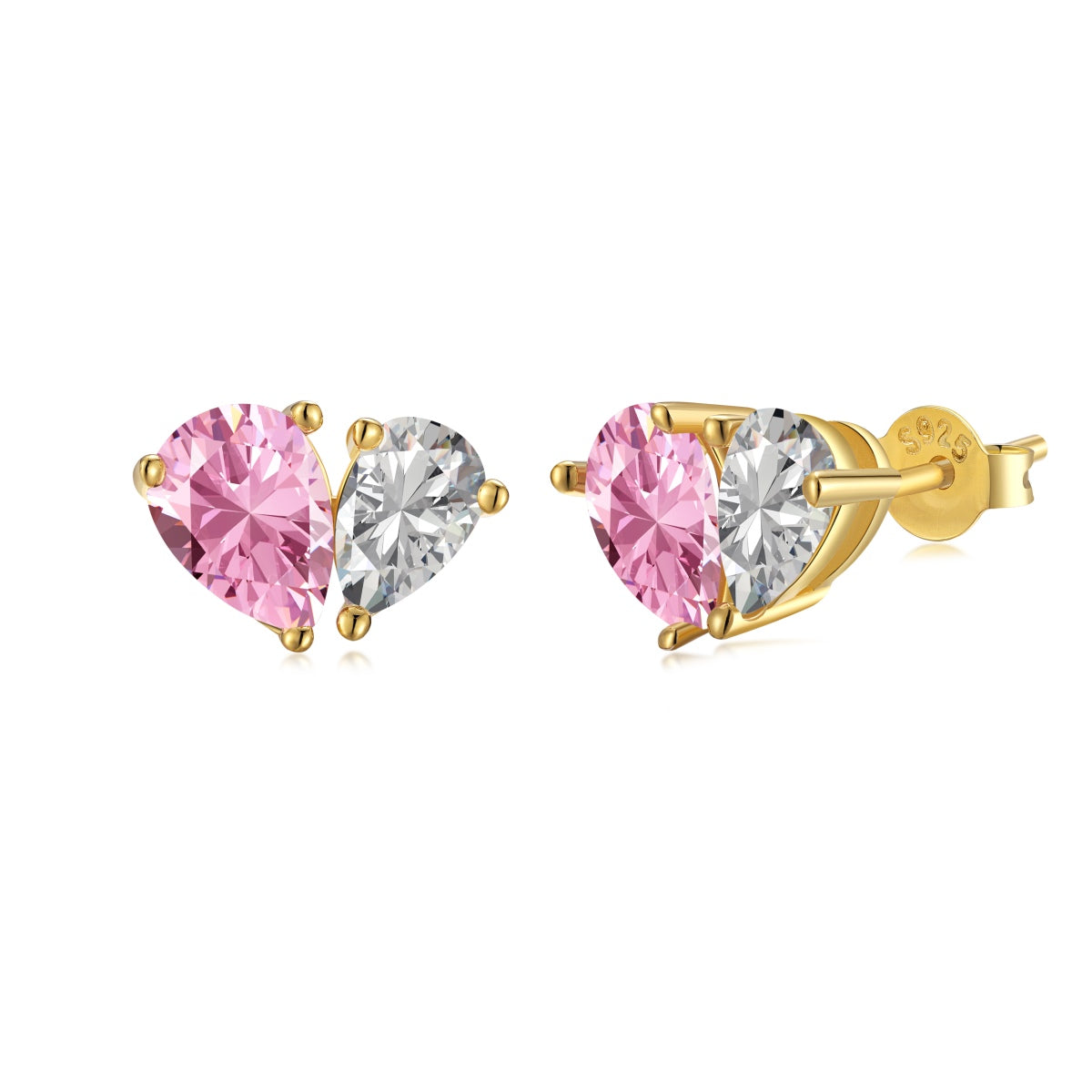 [Glimmer Jewelry]Dazzling Elegant Heart Cut Lover Earrings