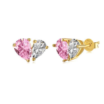 [Glimmer Jewelry]Dazzling Elegant Heart Cut Lover Earrings