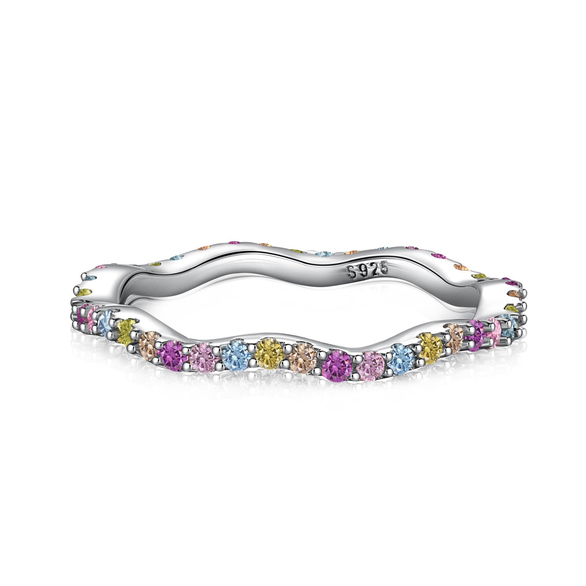 [Glimmer Jewelry]Dainty Colorful Round Cut Party Ring