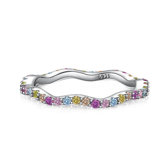 [Glimmer Jewelry]Dainty Colorful Round Cut Party Ring