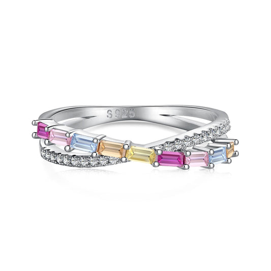 [Glimmer Jewelry]Energetic Elegant Radiant Cut Party Ring