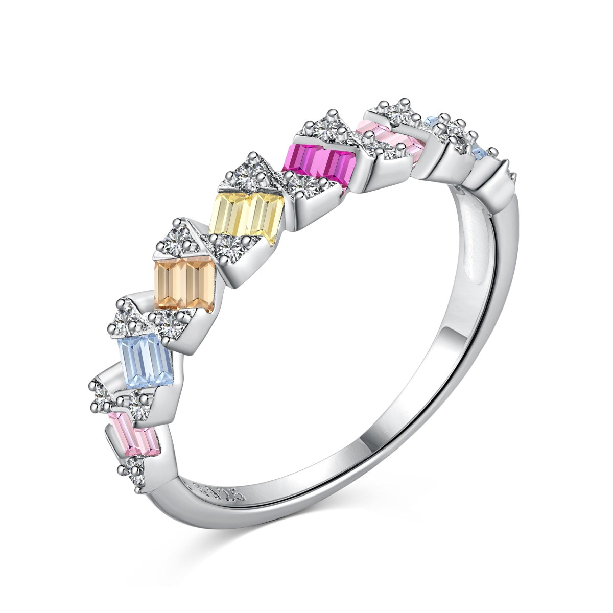 [Glimmer Jewelry]Delicate Vibrant Emerald Cut Daily Ring