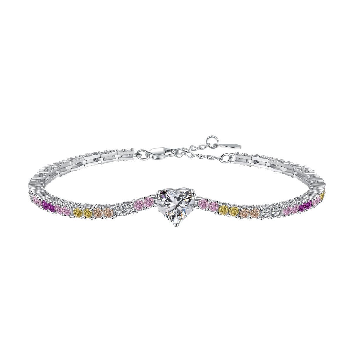 [Glimmer Jewelry]Delicate Romantic Heart Shape Lover Bracelet