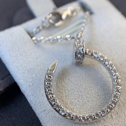 [Glimmer]JUSTE NECKLACE SILVER DIAMONDS