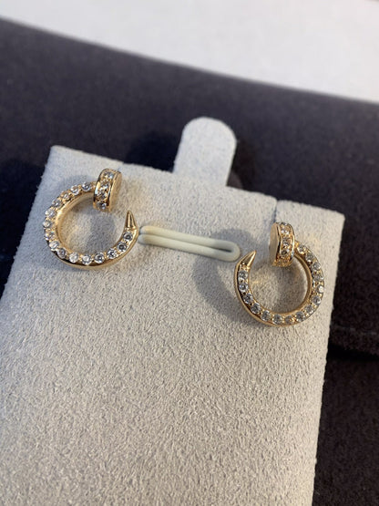 [Glimmer]JUSTE EARRINGS GOLD DIAMONDS