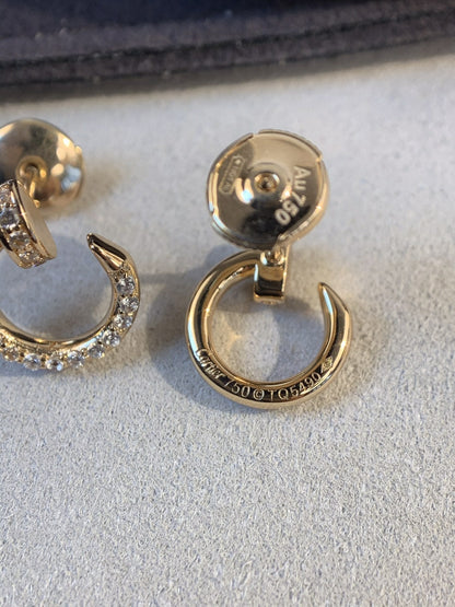 [Glimmer]JUSTE EARRINGS GOLD DIAMONDS