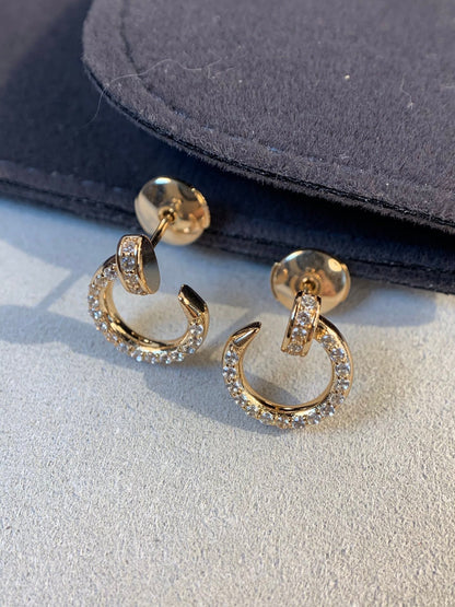 [Glimmer]JUSTE EARRINGS GOLD DIAMONDS