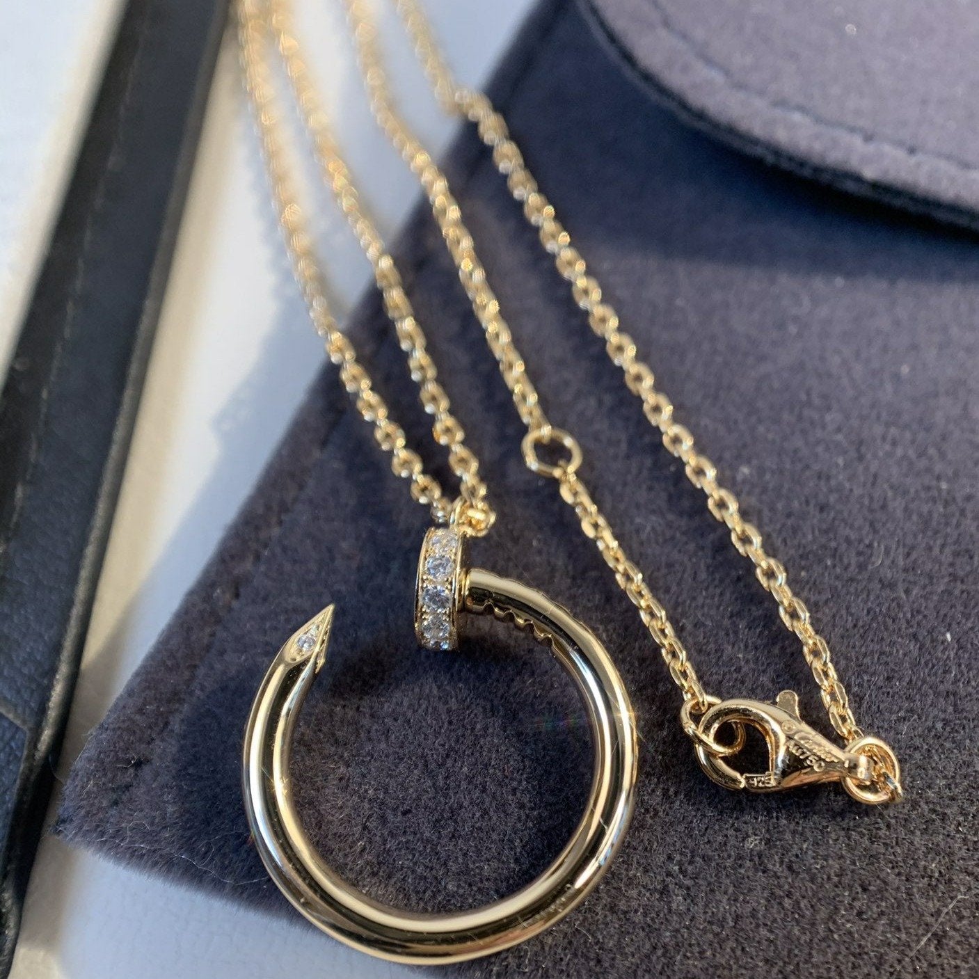 [Glimmer]JUSTE NECKLACE PINK GOLD