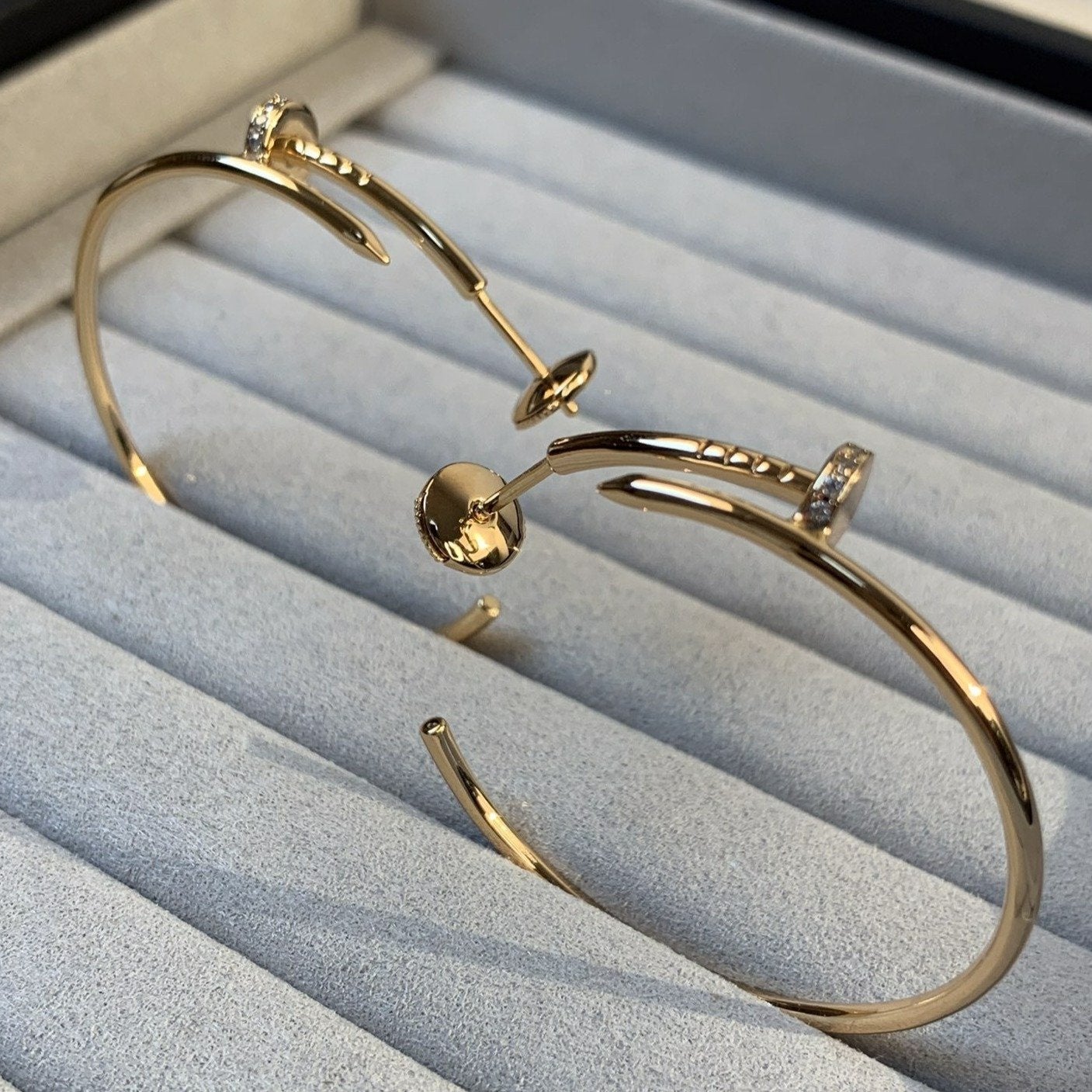 [Glimmer]JUSTE EARRINGS GOLD DIAMONDS 1.8MM