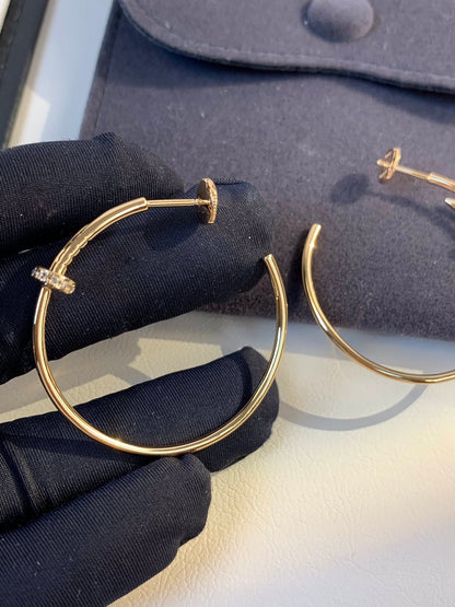 [Glimmer]JUSTE EARRINGS GOLD DIAMONDS 1.8MM