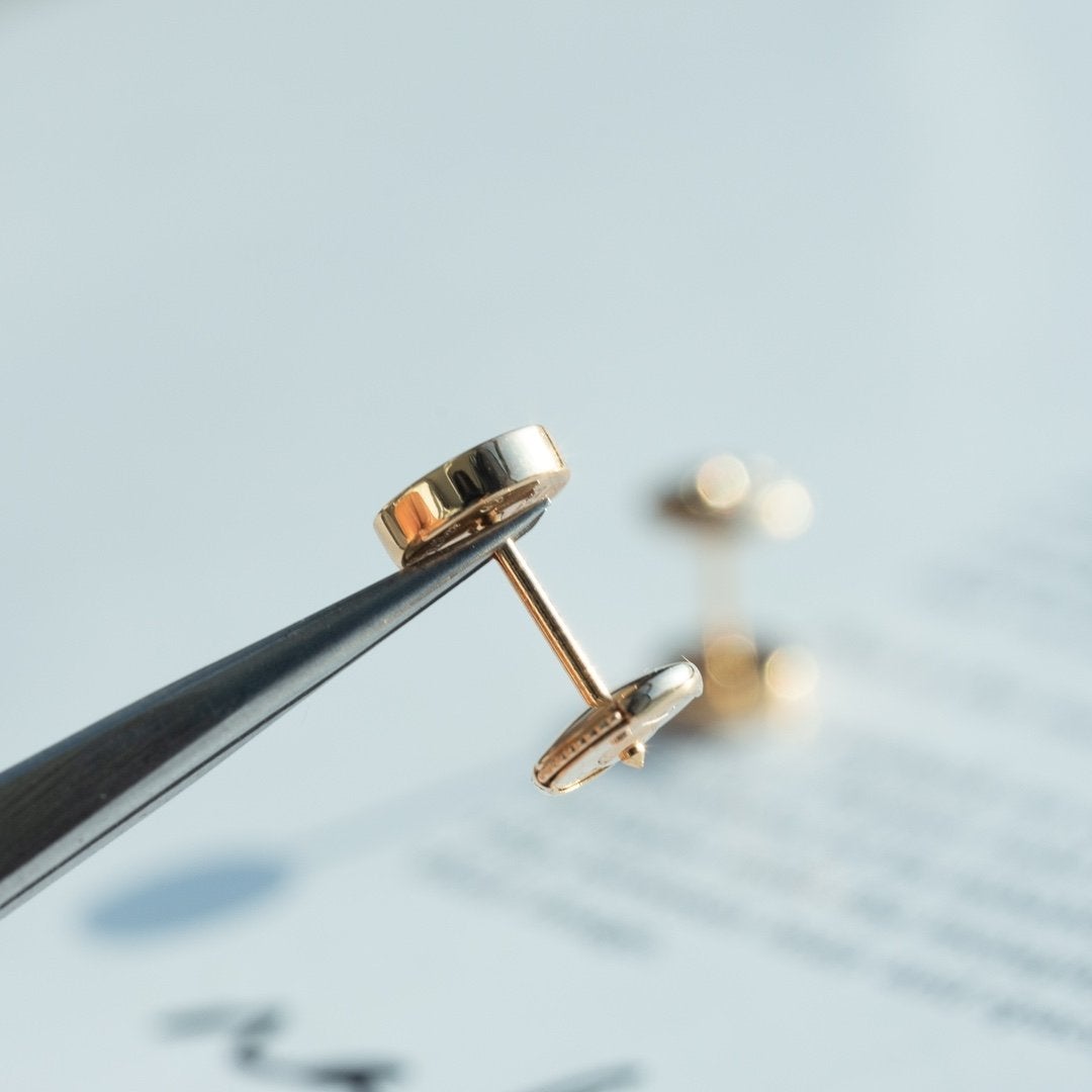 [Glimmer]LOVE EARRINGS PINK GOLD 10MM