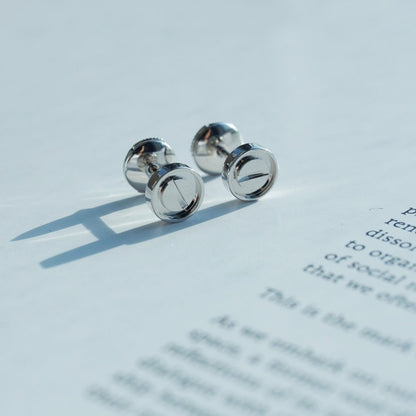 [Glimmer]LOVE EARRINGS SILVER 10MM