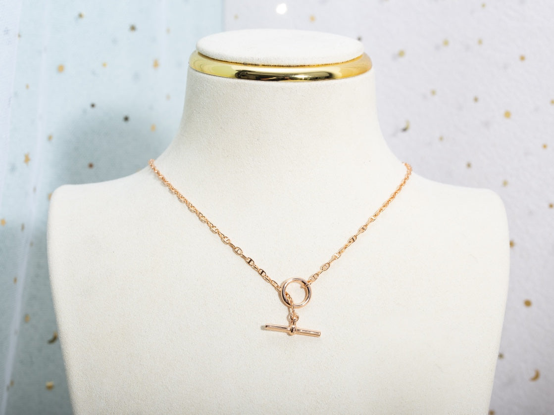 [Glimmer]ECHAPPEE NECKLACE PINK GOLD