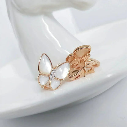 [Glimmer]BUTTERFLY MOP DIAMOND EARRINGS