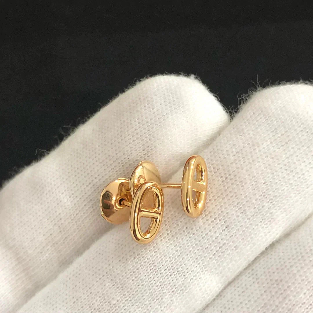 [Glimmer]CHAINE SMALL EARRINGS GOLD AND SILVER