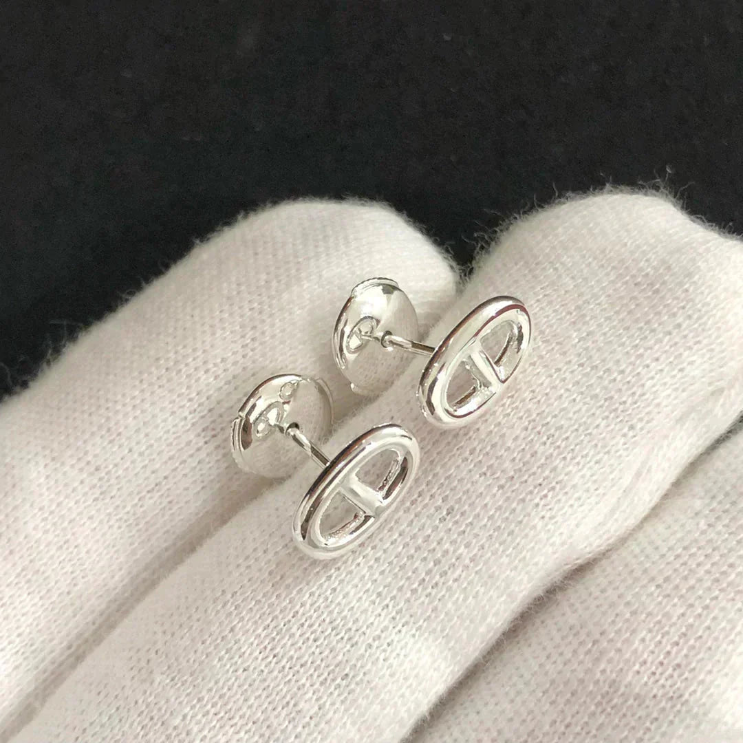 [Glimmer]CHAINE SMALL EARRINGS GOLD AND SILVER