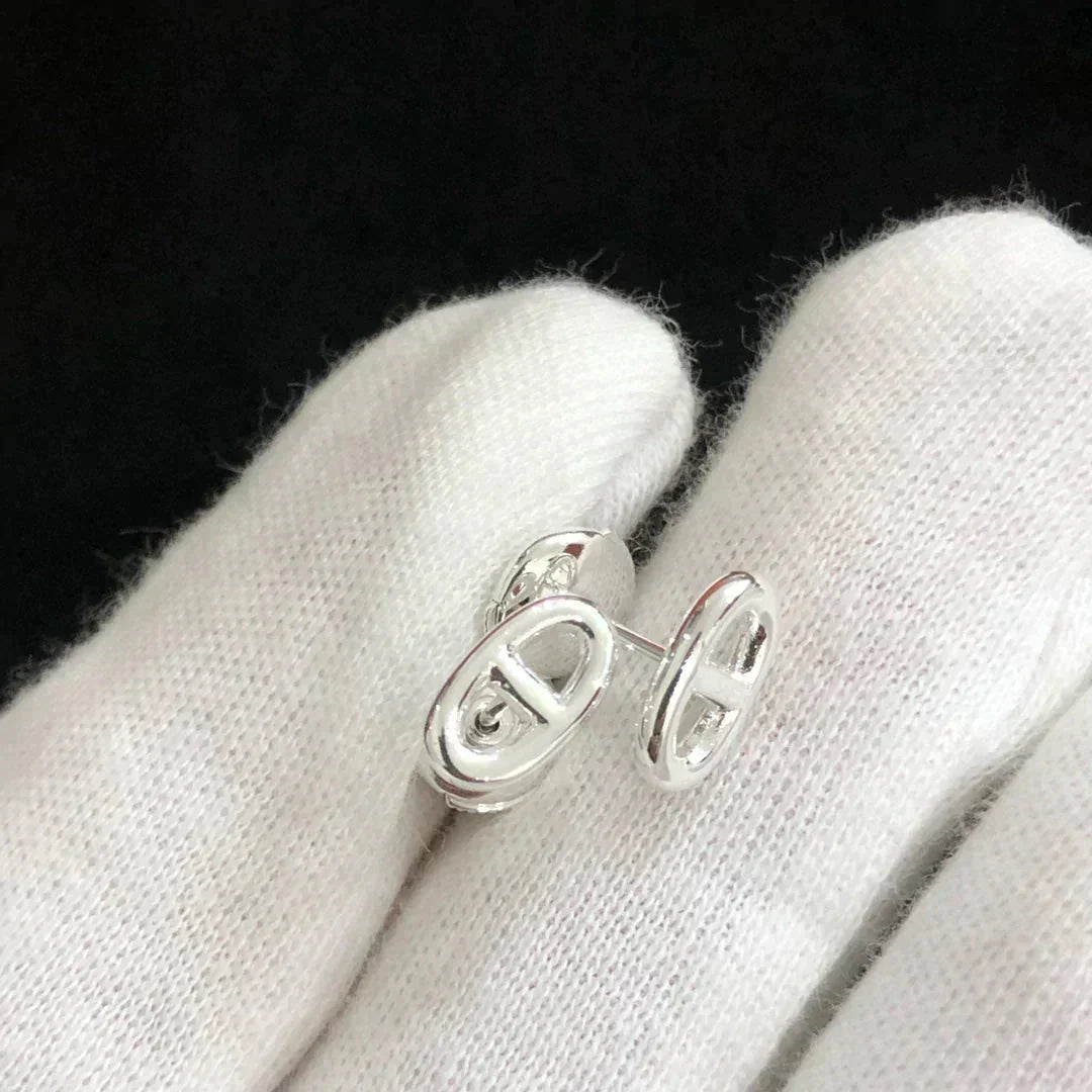 [Glimmer]CHAINE SMALL EARRINGS GOLD AND SILVER