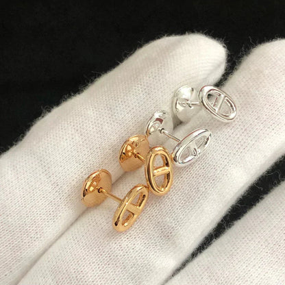 [Glimmer]CHAINE SMALL EARRINGS GOLD AND SILVER