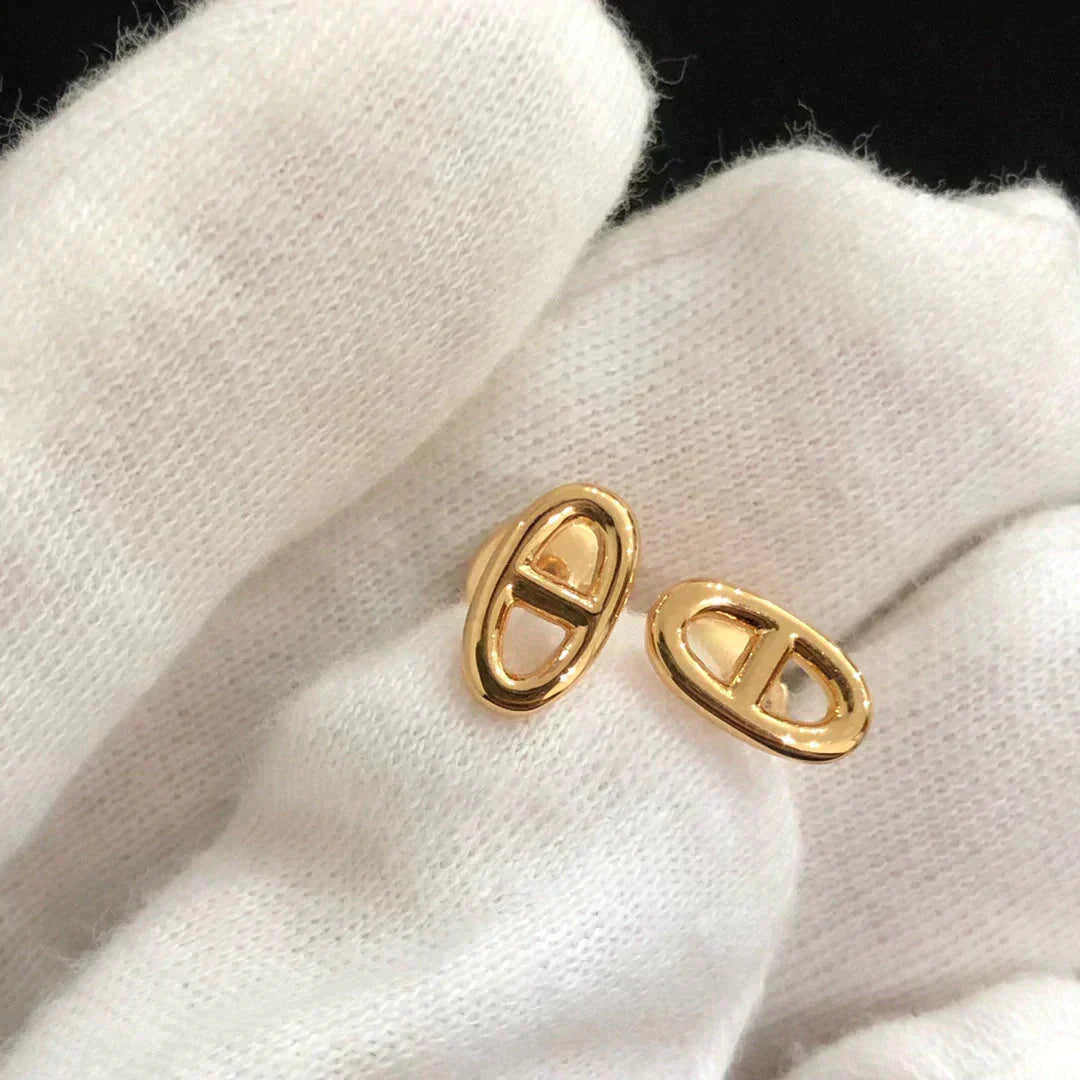 [Glimmer]CHAINE SMALL EARRINGS GOLD AND SILVER