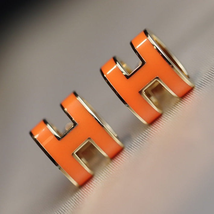 [Glimmer]MINI POP H EARRINGS ORANGE