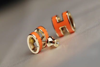 [Glimmer]MINI POP H EARRINGS ORANGE