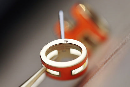 [Glimmer]MINI POP H EARRINGS ORANGE