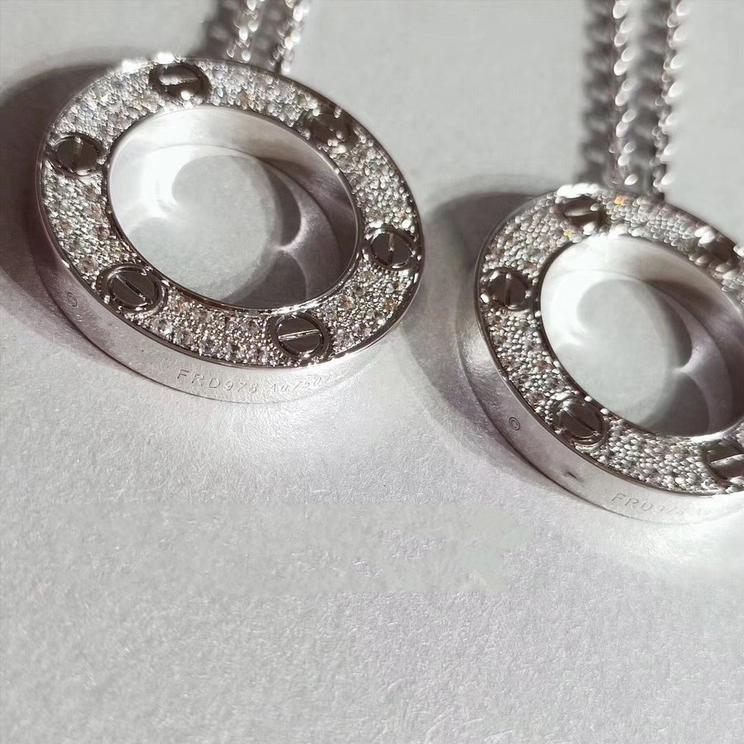 [Glimmer]LOVE NECKLACE ADJUSTABLE SILVER