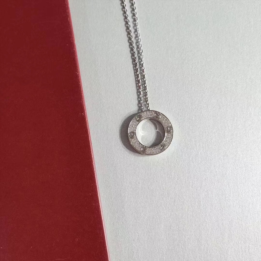 [Glimmer]LOVE NECKLACE ADJUSTABLE SILVER