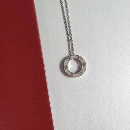 [Glimmer]LOVE NECKLACE ADJUSTABLE SILVER