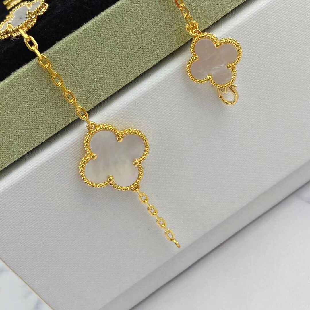 [Glimmer]MAGIC CLOVER MOP GOLD BRACELET 5 MOTIFS