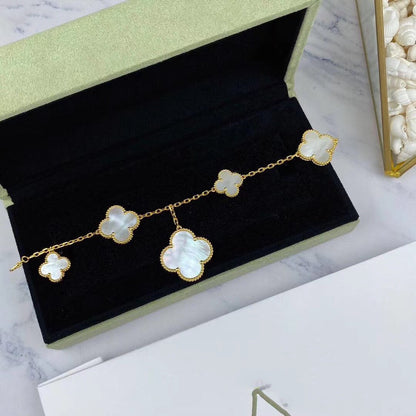 [Glimmer]MAGIC CLOVER MOP GOLD BRACELET 5 MOTIFS