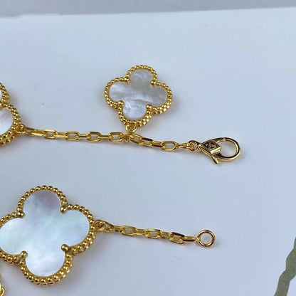 [Glimmer]MAGIC CLOVER MOP GOLD BRACELET 5 MOTIFS