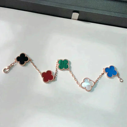[Glimmer]CLOVER 5 MOTIFS MULTICOLOR BRACELET