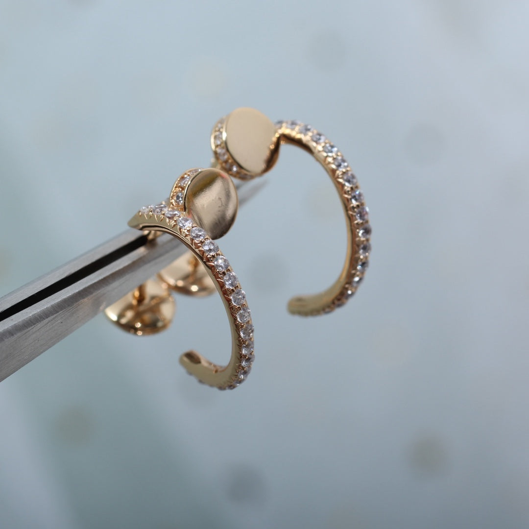 [Glimmer]JUSTE EARRINGS 12.75MM PINK GOLD DIAMOND