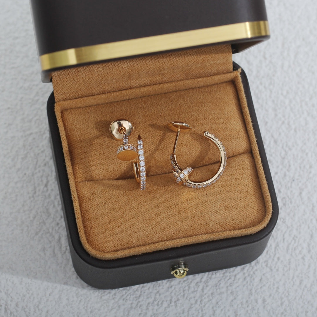 [Glimmer]JUSTE EARRINGS 12.75MM PINK GOLD DIAMOND