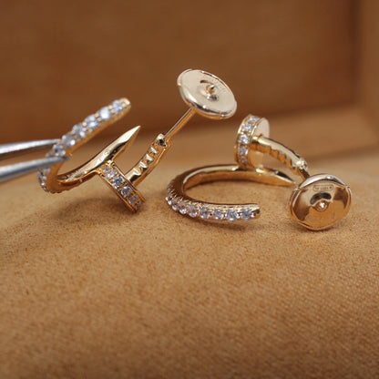 [Glimmer]JUSTE EARRINGS 12.75MM PINK GOLD DIAMOND