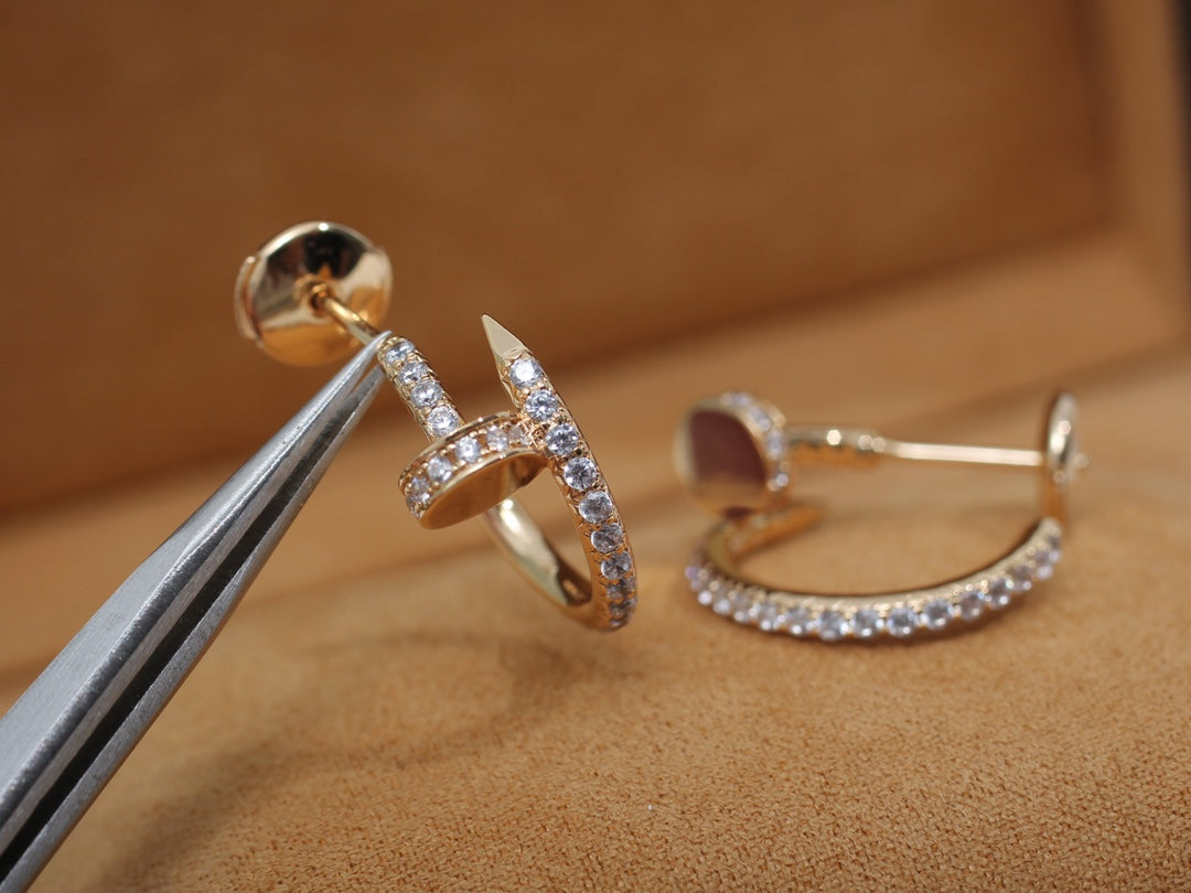 [Glimmer]JUSTE EARRINGS 12.75MM PINK GOLD DIAMOND