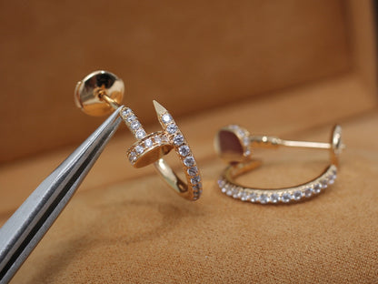 [Glimmer]JUSTE EARRINGS 12.75MM PINK GOLD DIAMOND
