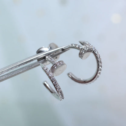 [Glimmer]JUSTE EARRINGS 12.75MM SILVER DIAMOND