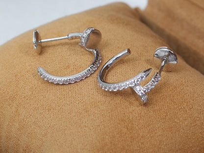 [Glimmer]JUSTE EARRINGS 12.75MM SILVER DIAMOND