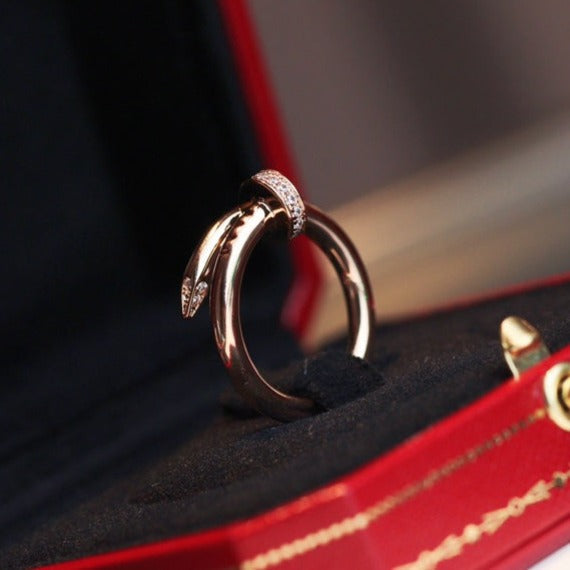 [Glimmer]JUSTE RING 2.65MM PINK GOLD DIAMOND