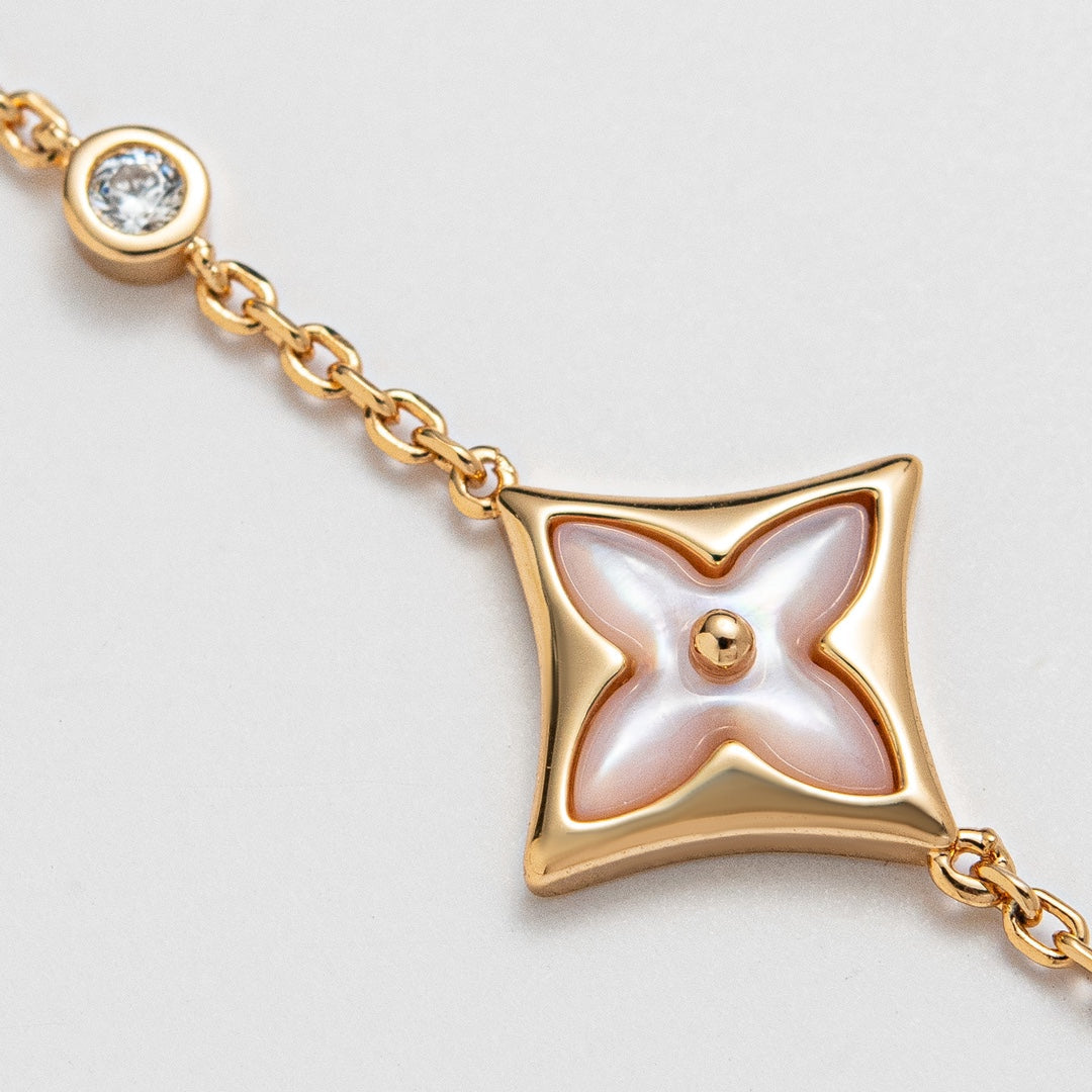 [Glimmer]STAR 1 DIAMOND PINK GOLD BRACELET