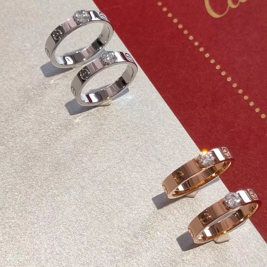 [Glimmer]LOVE RING 3.6MM 1 BIG DIAMOND