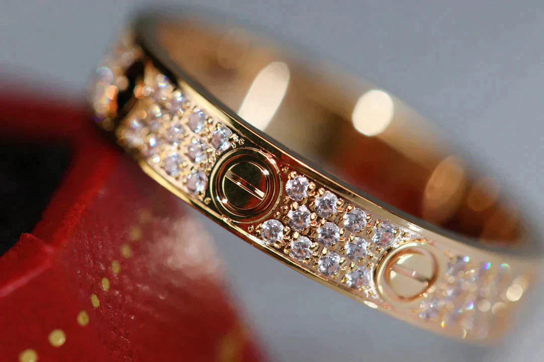 [Glimmer]LOVE RING 3.6MM DIAMOND PAVED