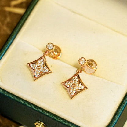 [Glimmer]STAR DIAMONDS EARRINGS GOLD